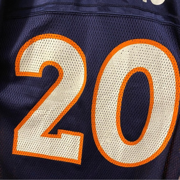 Reebok Denver Broncos Brian Dawkins Jersey 20 Football NFL Blue Orange Shirt - Picture 8 of 14